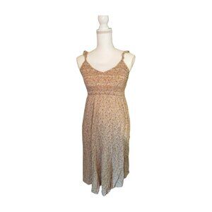 Hem & Thread Boho Floral Smocked Midi Sundress – Size Medium